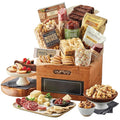 Harry &amp David Deluxe Everyday Sharing Gift Basket For All Occasions Food Gift Baskets With Popcorn Salami Sausage Cheese Crackers Nuts Sesame Sticks Baklava Rainbow Gummies And Chocolate