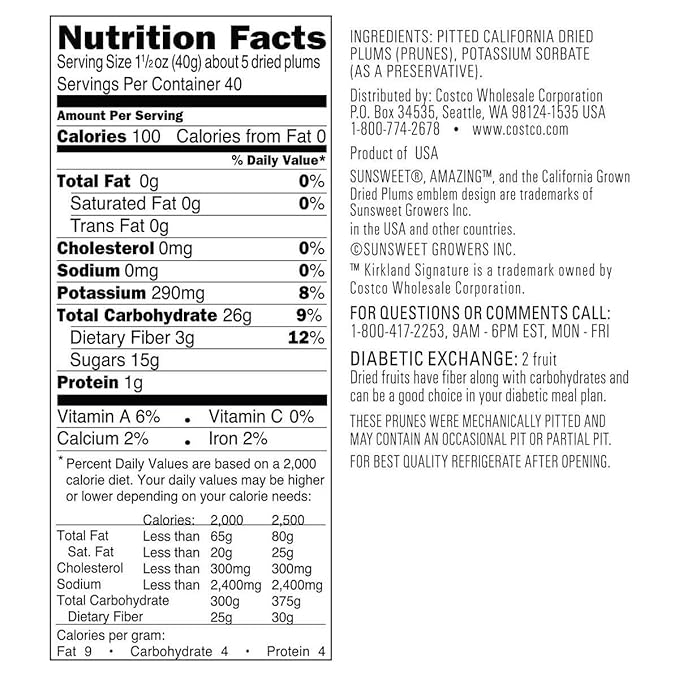Signature's Dried Plums Pitted Prunes 3.5 Pounds (2 Pack(3.5 Pounds))