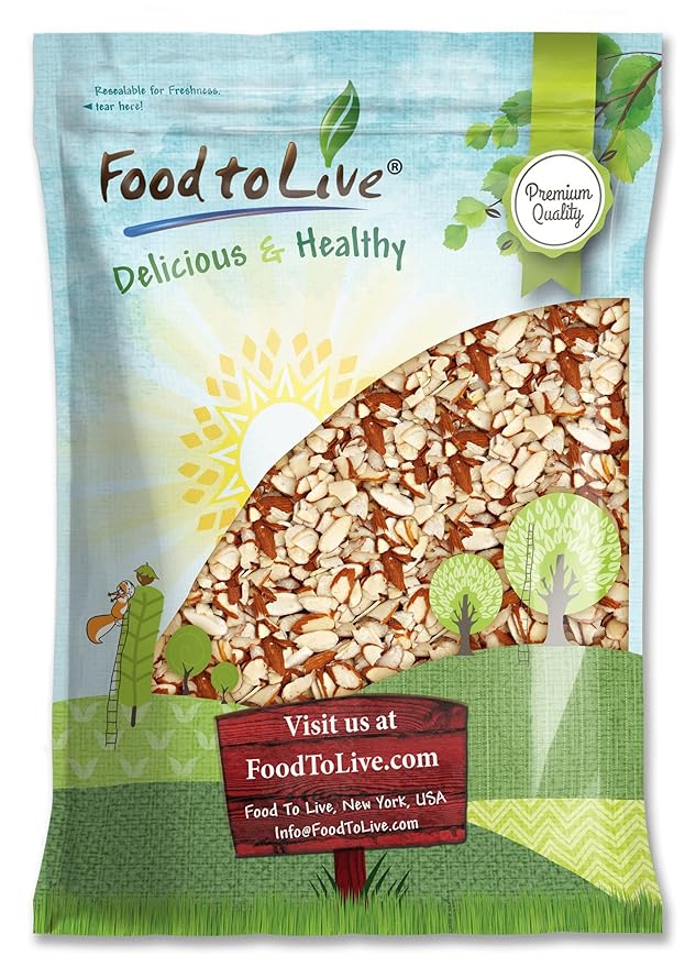 Food to Live California Natural Sliced Almonds 6 Pounds – Raw Unblanched Almond Nuts Kosher Vegan Keto Bulk. High in Protein Dietary Fiber Vitamin E. Great for Desserts Salads Granola