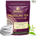 BREWIX Darjeeling Black Tea Bags From Himalayas (120 Round Tea Bag) | Caffeinated | Breakfast Tea