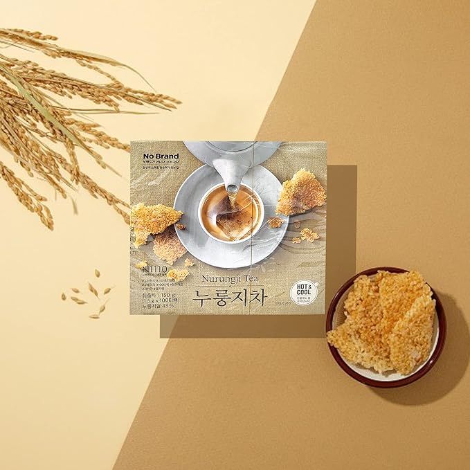 GASHINA STORY Scorched Brown Rice Chip Tea Nurungji Tea 누룽지차 100 Tea Bags Solomon's Seal 100% Natural Premium Korean Herbal Caffeine-free Perfect Daily Healthy Drink and Gift Made in Korea