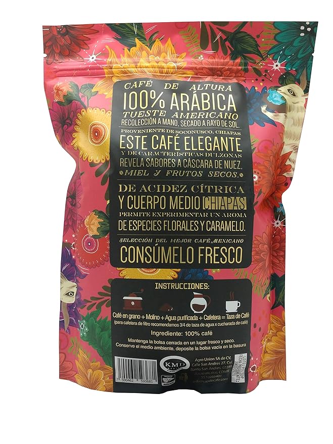 Etnia 52 - Chiapas (Intenso) Mexican Ground Coffee 1 lb Kosher Certified (KMD) Made in Mexico Includes Ebook Recipe Link