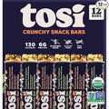Tosi Almond and Cashew Protein Bars Combo Plant Based with Nuts Gluten-Free Crunchy Snacks Vegan Organic Flax &amp Chia Seeds Soy-Free Omega 3s 5G Protein 1 oz 12-Pack