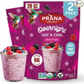 Prana Organic Overnight Chia with Oats Berry Fairy | Rich in Fiber &amp Protein Vegan Non-GMO | Ready to Eat Breakfast - 28 oz Bags - 2 Pack