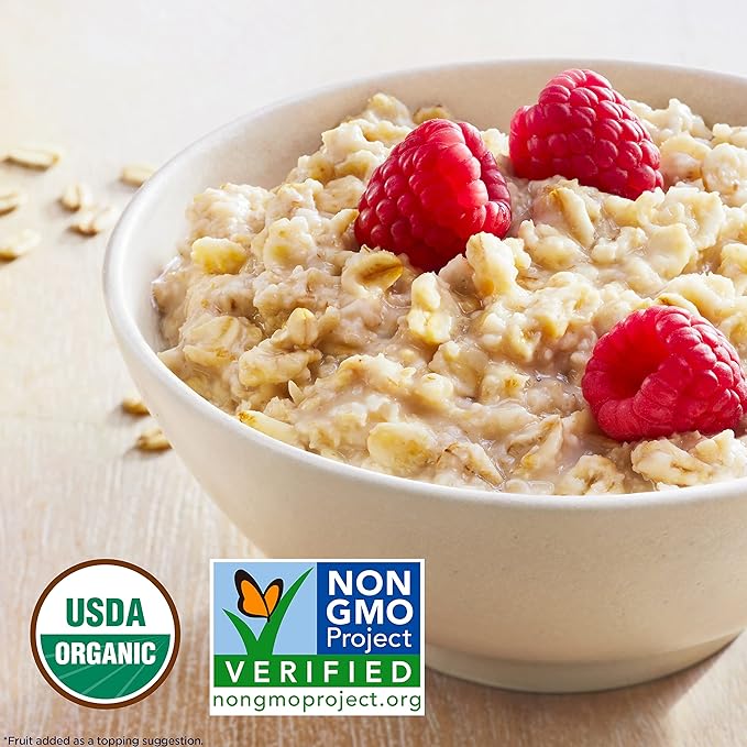 Quaker Instant Oatmeal USDA Organic Non-GMO Project Verified Original Individual Packets 8 Count (Pack of 6)