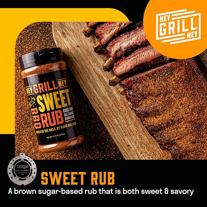 Hey Grill Hey | BBQ Seasoning and Barbeque Sauce Gift Set | Seasoning Set | Beef Rub Sweet Rub Everything Barbecue Sauce | Backyard BBQ Hero Trio