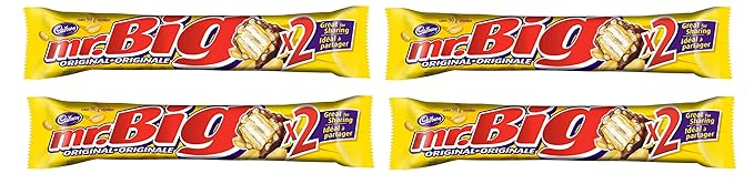 Mr. Big x2 Chocolate Bars 90g Each BAR The Great Taste of Canada Chocolate bar (4 Packs)