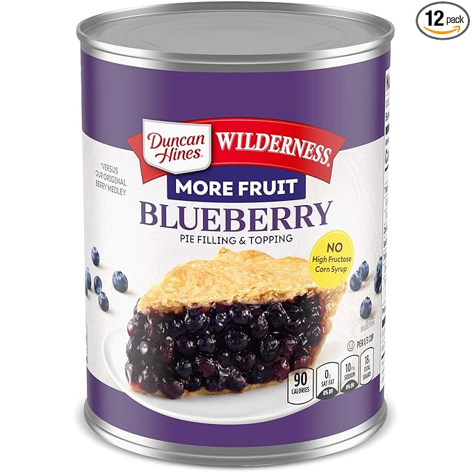 Duncan Hines Wilderness More Fruit Pie Filling &amp Topping Blueberry 21 Ounce (Pack of 12)