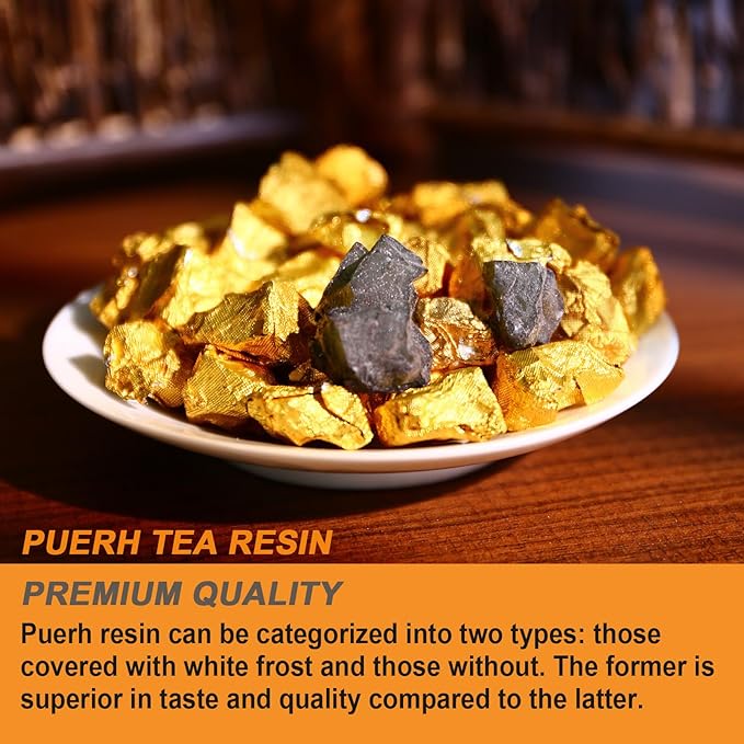 FullChea - Pu-erh Tea Resin - Instant Tea Resins - Chagao 2009 Aged Fermented Yunnan Ripe Pu Erh Medium Caffeine - Helps Digestion - 3.53oz / 100g
