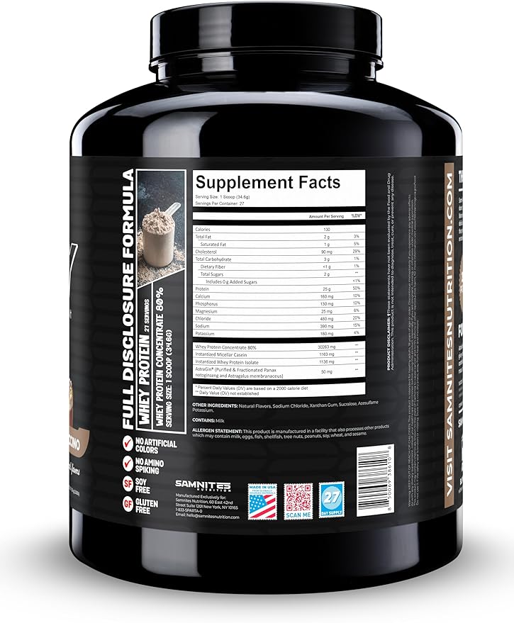 Whey Protein Blend Mocha Cappuccino Whey: Full-Disclosure Ultra-Delicious Premium Protein