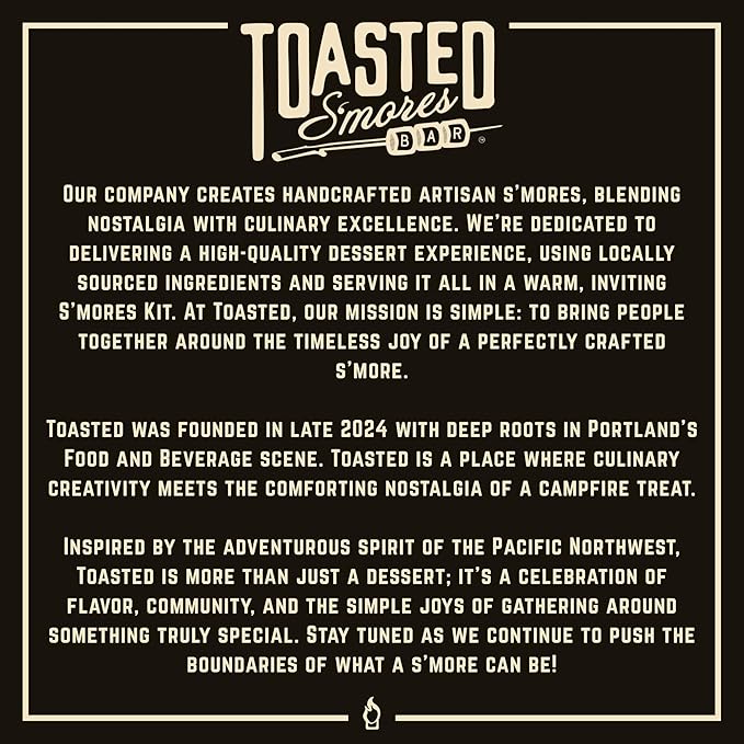 Toasted S'mores Bar Original Car Camping Artisan S'mores Kit Contains Milk Chocolate Squares Spiced Graham Crackers and Vanilla Marshmallows Pack of 4