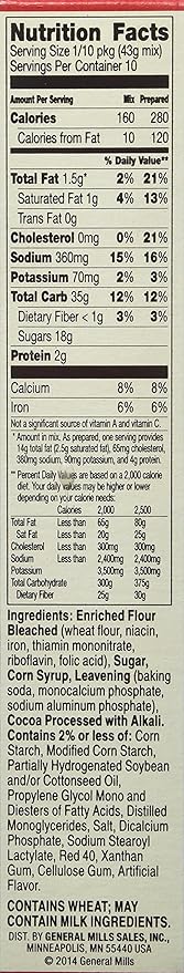 Betty Crocker Supermoist Cake Mix Red Velvet 15.25oz Box (Pack of 6)