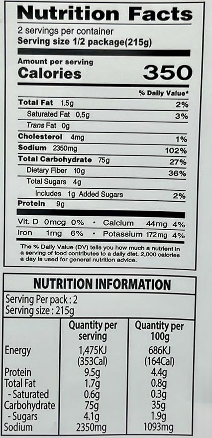 Bongojang Korean Noodle Soup Variety Pack Spicy Seafood and Deuchi Udon 2 Servings Each 98% Fat Free