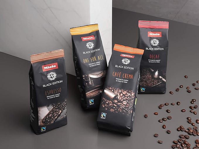 Miele Black Edition Espresso Hand-Selected &amp Hand-Roasted Whole Coffee Beans - USDA Organic Fair Trade Certified - 8.8 oz (250g) 2 Pack