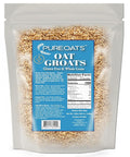 PureOats Gluten Free Oat Groat Oats Whole Grain 15 lb Pantry Size Bag 100% Whole Grain Vegan Allergen Free for Healthy Breakfast and More