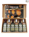 Viva Oliva Premium Aged Balsamic Vinegar Gift Set – 6-Bottle Variety Sampler (6 × 60ml / 2fl oz) – Barrel-Aged in Modena Italy Gluten Free No Added Sugar – Gourmet Food Gift for Home Chefs &amp En