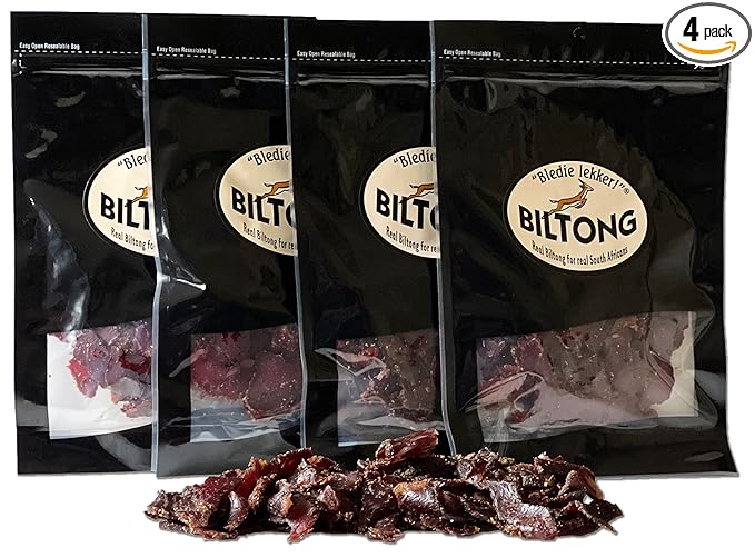 Bledie Lekker Sliced Biltong (4 x 4oz Pack)