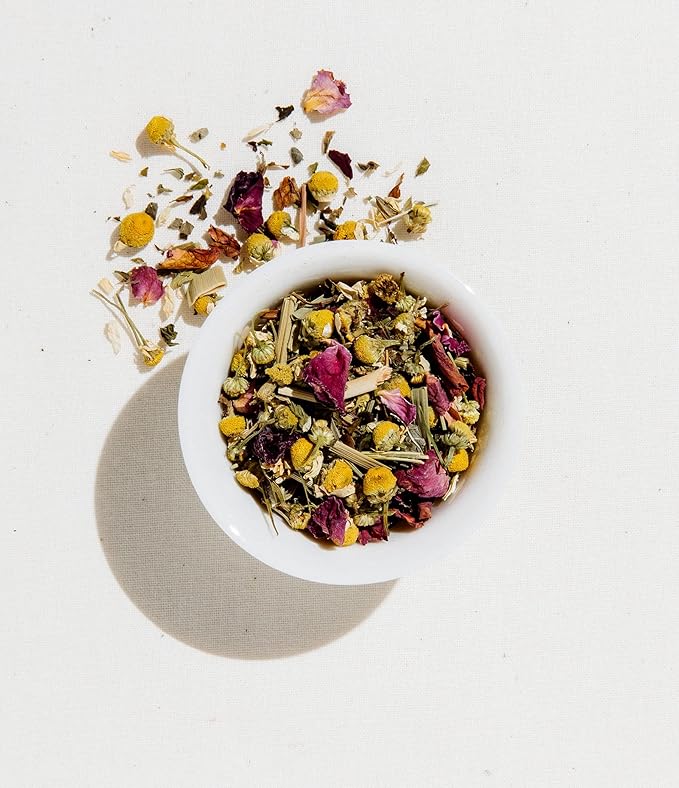 Art of Tea | Organic Sleep 1oz (Chamomile Tea Spearmint Valerian) | Wellness Loose Leaf Artisan Tea | Bedtime and relaxation tea