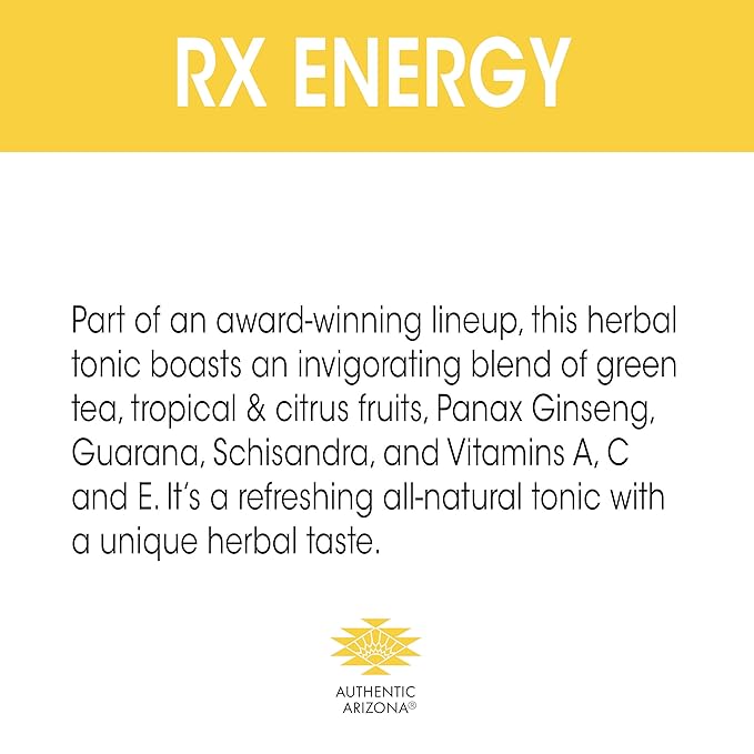 AriZona RX Energy Drink 16.9 Fl Oz (Pack of 20)
