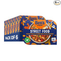 BEN'S ORIGINAL Street Food Honey BBQ Flavored Rice with Chicken Prepared Entrée Microwavable Heat-&amp-Eat Bowl in 90 Seconds 9 oz (Pack of 6)