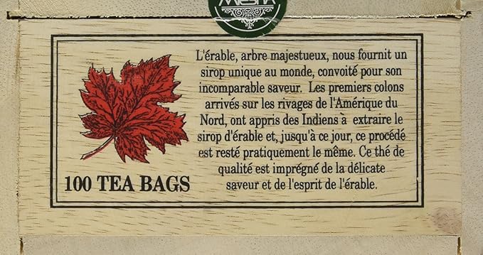 The Original Maple Tea in Wood Box - 100 Tea Bags