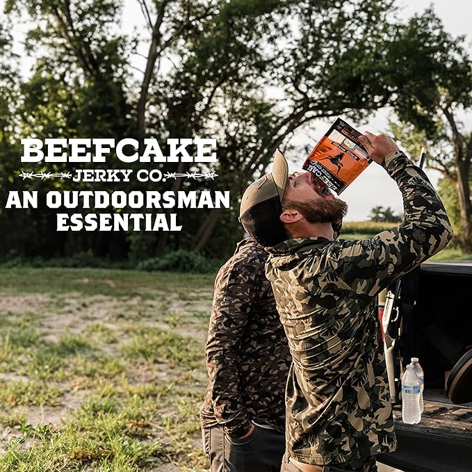 BEEFCAKE Jerky Pork Lover Variety Pack Includes Beef Jerky Sweet Heat Teriyaki Honey BBQ &amp Smokehouse 9 Gram of Protein &amp 100 Calories 2.7 Oz | Pack of 4