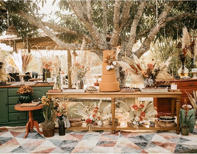 220 PCS Dried Flower Bouquet – Pampas Grass Floral Decor for Home Wedding and Boho Style | Perfect for Vases Fall Spring Summer and Winter Arrangements