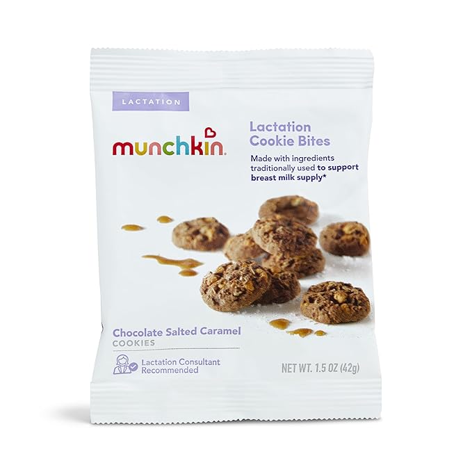 Munchkin Milkmakers Lactation Cookie Bites Chocolate Salted Caramel 10 Ct