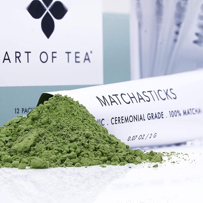 Art of Tea | Matcha Powder | Organic Japanese Ceremonial Matchasticks | 24 Count Single Serve Packets