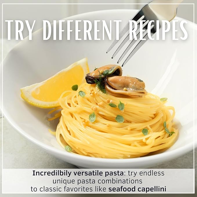 Divella Angel Hair Pasta #11 16 oz. (Capellini Pasta Pack of 8) - Authentic Italian Pasta Made with Durum Wheat Semolina Perfect 'Al Dente' Texture for Every Dish