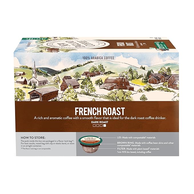 New England Coffee French Roast Dark Roast Single Serve Pods 12ct Box (Pack of 6)