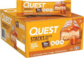 Quest Nutrition Stacks Protein Bars Salted Caramel Flavor 20g Protein 2g Net Carbs 1g Sugar High Fiber Low Sugar Gluten Free 12 Count