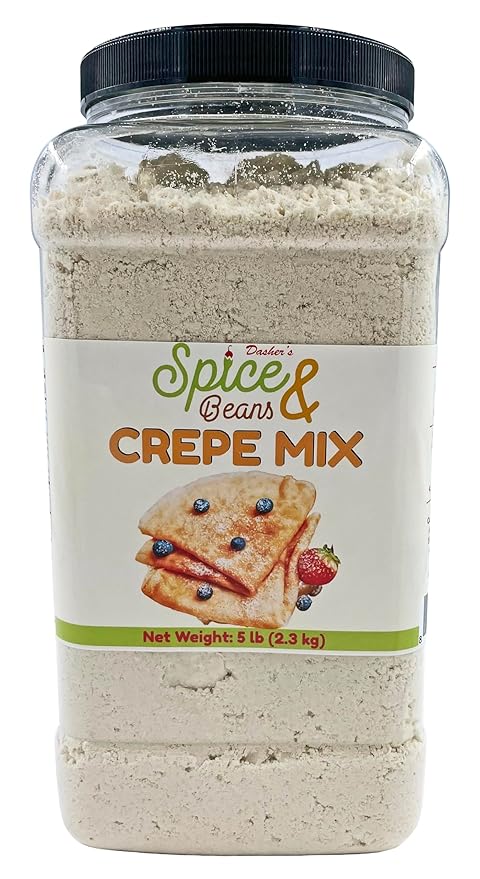 Classic Crepe Flour Mix By Dasher's Spice &amp Beans | Easy Crepe Mix | 5 lb