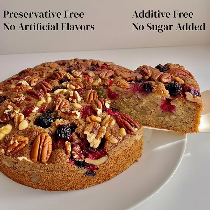 ANDY ANAND CHOCOLATIER Sugar Free Gourmet Fruit Cake with Berries Pecans &amp Walnuts Sweetened with Stevia Moist &amp Rich Handmade in California Perfect for Celebrations 2.8 lb