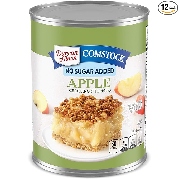 Duncan Hines Comstock Pie Filling &amp Topping Apple 20 Ounce (Pack of 12)