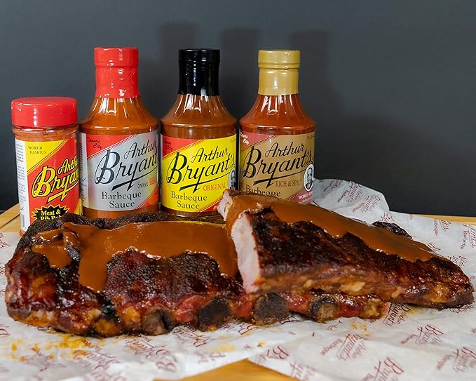 Arthur Bryants BBQ Sauce (Rich &amp Spicy) — BBQ Sauce Natural Spicy Flavor — Zesty &amp Bold Barbecue Flavor — Best BBQ Sauce for BBQ Lovers (18 Oz Pack of 3)