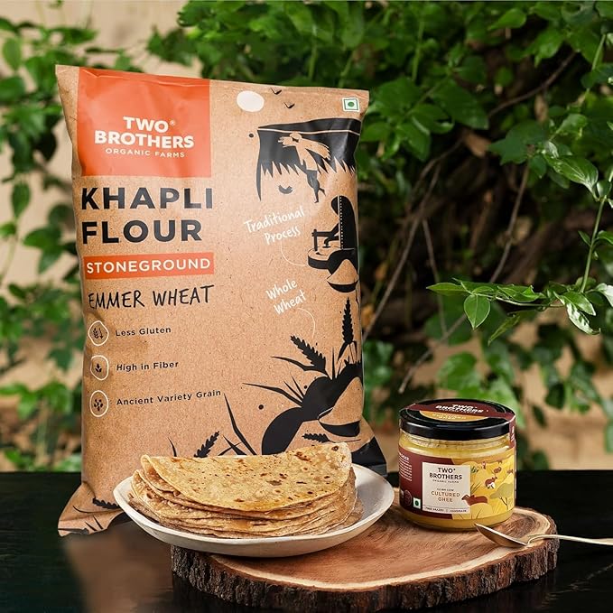 Two Brothers Organic Farms Khapli Atta (Emmer Long Wheat Flour) Stoneground - 10Kg