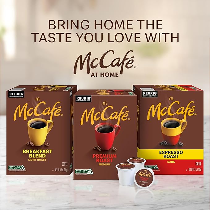 McCafe Espresso Roast Coffee Keurig Single-Serve K-Cup Pods 96 Count (4 Packs of 24) Dark Roast Made with Arabica Beans Bold Flavor with Bittersweet Chocolate &amp Toasted Nut Notes