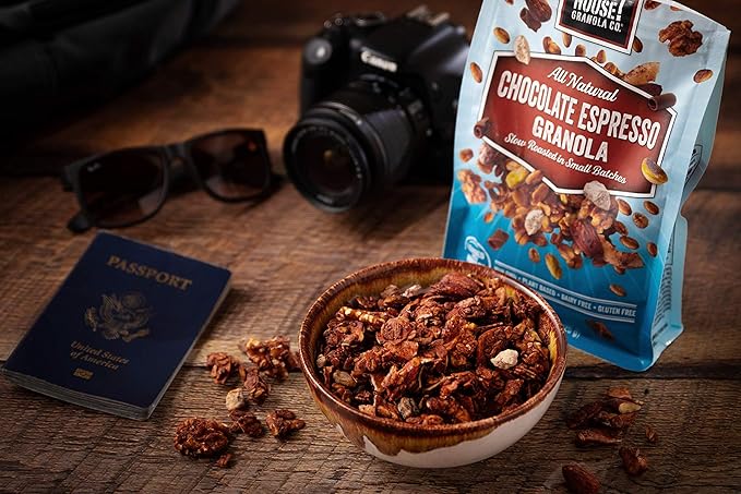 NutHouse! Granola Company - Premium Chocolate Espresso Granola | Certified Gluten-Free Non-GMO Kosher | Vegan | 11.5 oz. Bag (6-Pack)