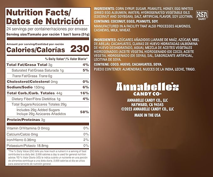 Annabelle's Big Hunk Candy Bar 1.8-Ounce Bars (Pack of 24)