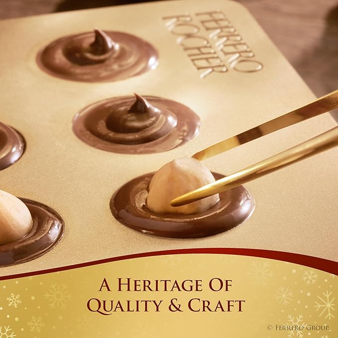Ferrero Collection Gourmet Gift Box Assorted Confections with Hazelnut Dark Chocolate and Coconut 18.2 oz 48 Count (Pack of 4)