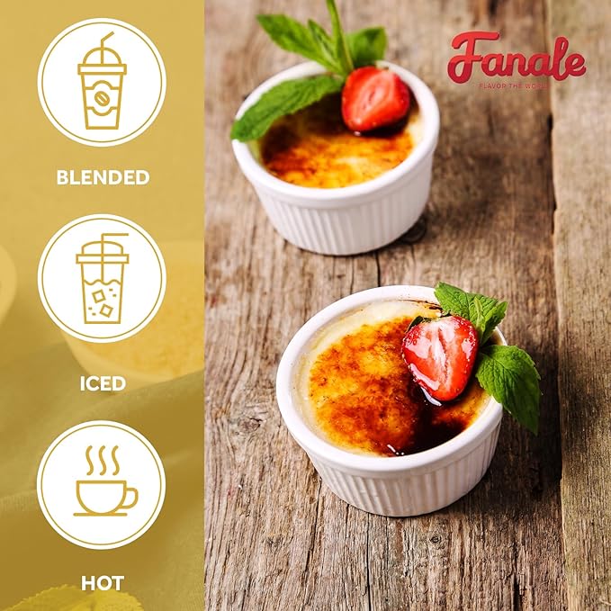Fanale Premium Creme Brulee Bubble Tea Flavoring Powder | Perfect for Baking Smoothies Desserts and Drinks | Instant Flavoring Powder for Boba Milk Tea - 2.2 Pounds (Pack of 20).
