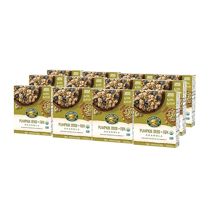 Nature's Path Organic Pumpkin Seed + Flax Granola 11.5 oz (Pack of 12) Non-GMO