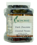 Dark Chocolate Covered Pecans - 3 Lb Tub
