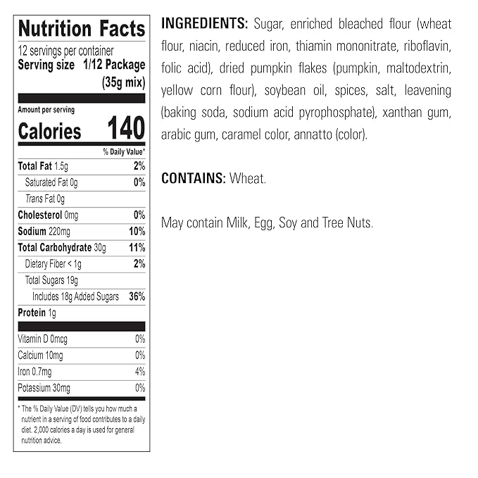 Krusteaz Baking Mix Pumpkin Spice Quick Bread Mix Made with Real Pumpkin &amp No Artificial Flavors 15 Ounce Box (Pack of 4)