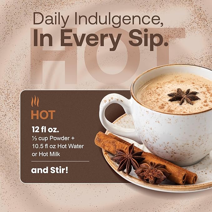 Dr. Smoothie Café Essentials Spiced Chai – No Artificial Colors Flavors or Sweeteners – Shelf Stable – 116mg of Caffeine per Serving – Great for Hot Iced &amp Frozen Frappes (3.5 lb Bag 26 Servi