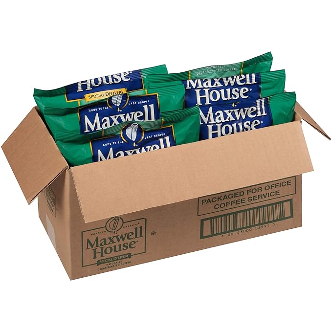 Maxwell House Special Delivery Shy Roast Decaf Ground Coffee (1.5 oz Bags Pack of 6)