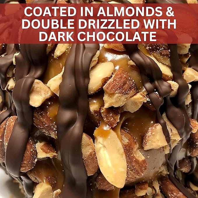 TV's Deli &amp Diner Gourmet Jumbo Caramel Apple | Caramel Toasted Almonds &amp Dark Chocolate | Handmade &amp Freshly Prepared (Almond Dark Chocolate)