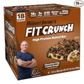 FITCRUNCH Snack Size Protein Bars 6-Layer Baked Bar 3g of Sugar &amp Soft Cake Core (18 Bars Chocolate Chip Cookie Dough)