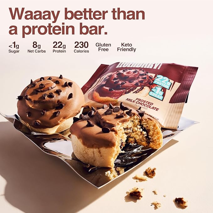Legendary Foods 22 g Protein Pastry and Roll Bundle - Low Carb Meal Replacement Bar - Gluten Free Protien Snacks - Healthy Keto Snack Box - Low Sugar Energy Bars - Bariatric Diabetic Friendly 18 Pack